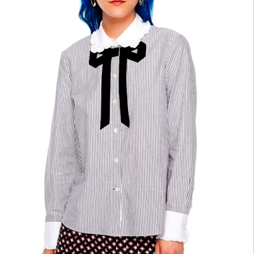 Kate Spade Broome Street Bow Holiday Top Size Medium